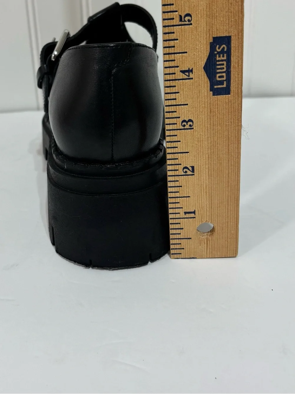 Seychelles Black Chunky Platform Mary Jane Loafers